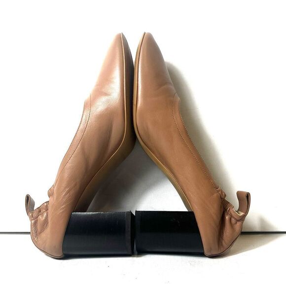 Everlane Women 8.5 Beige Stretch Leather Heel Slip On Comfort Classic Pump Italy - Picture 6 of 10